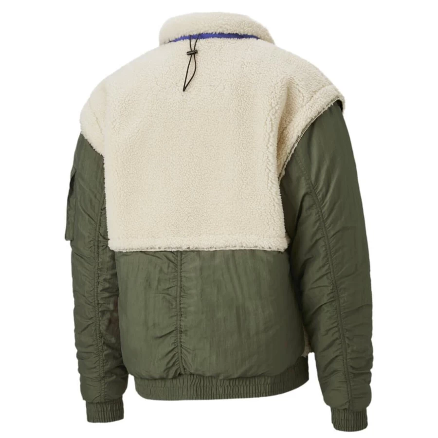 Puma Select X Attempt Sherpa Bomber Jacket - Men's Winter Fleece-Lined Coat