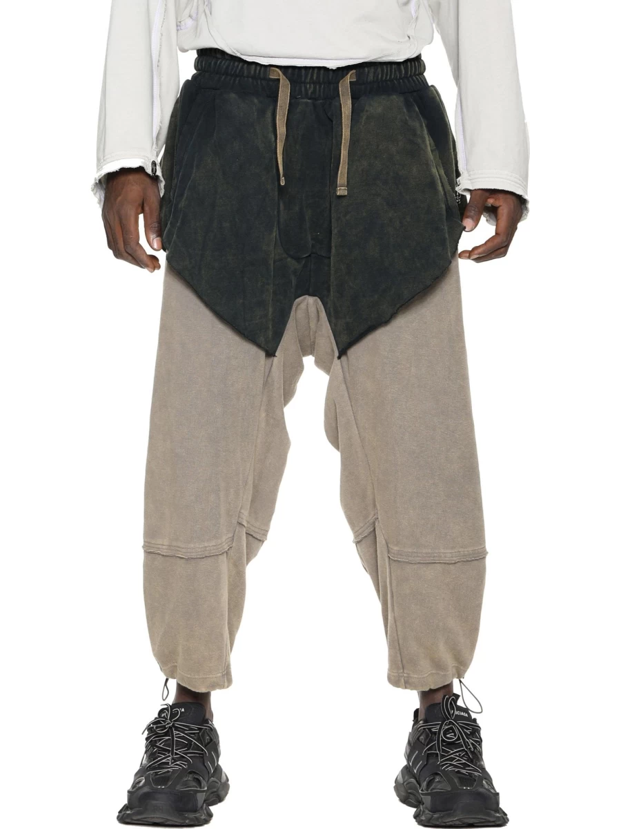 HAMCUS Contrast Panel Sweatpants - Stylish Men's Streetwear Joggers with Unique Design