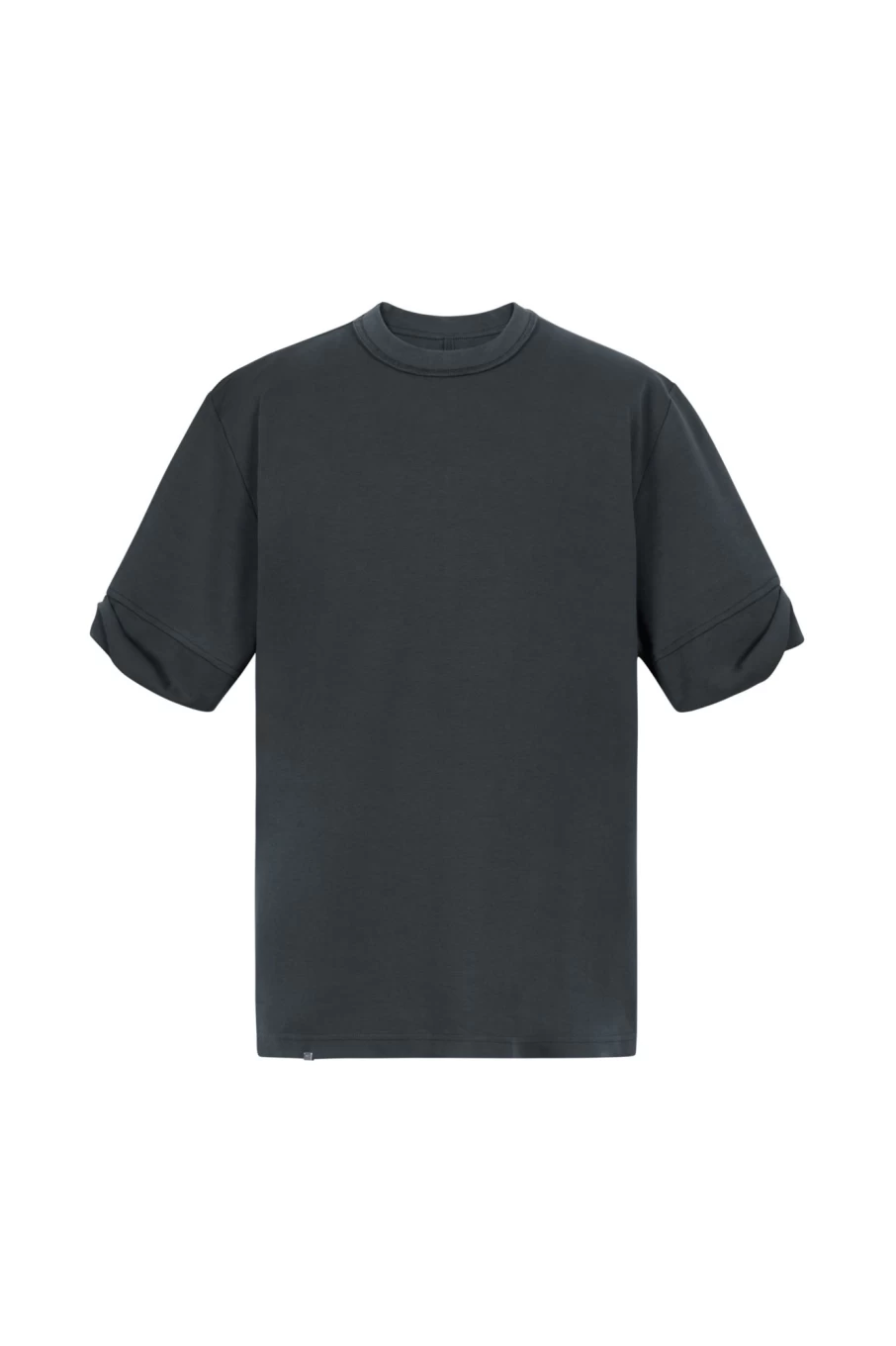 C2H4 Embroidered Graphic Rolled-Sleeve Cotton T-Shirt - Streetwear Fashion Tee