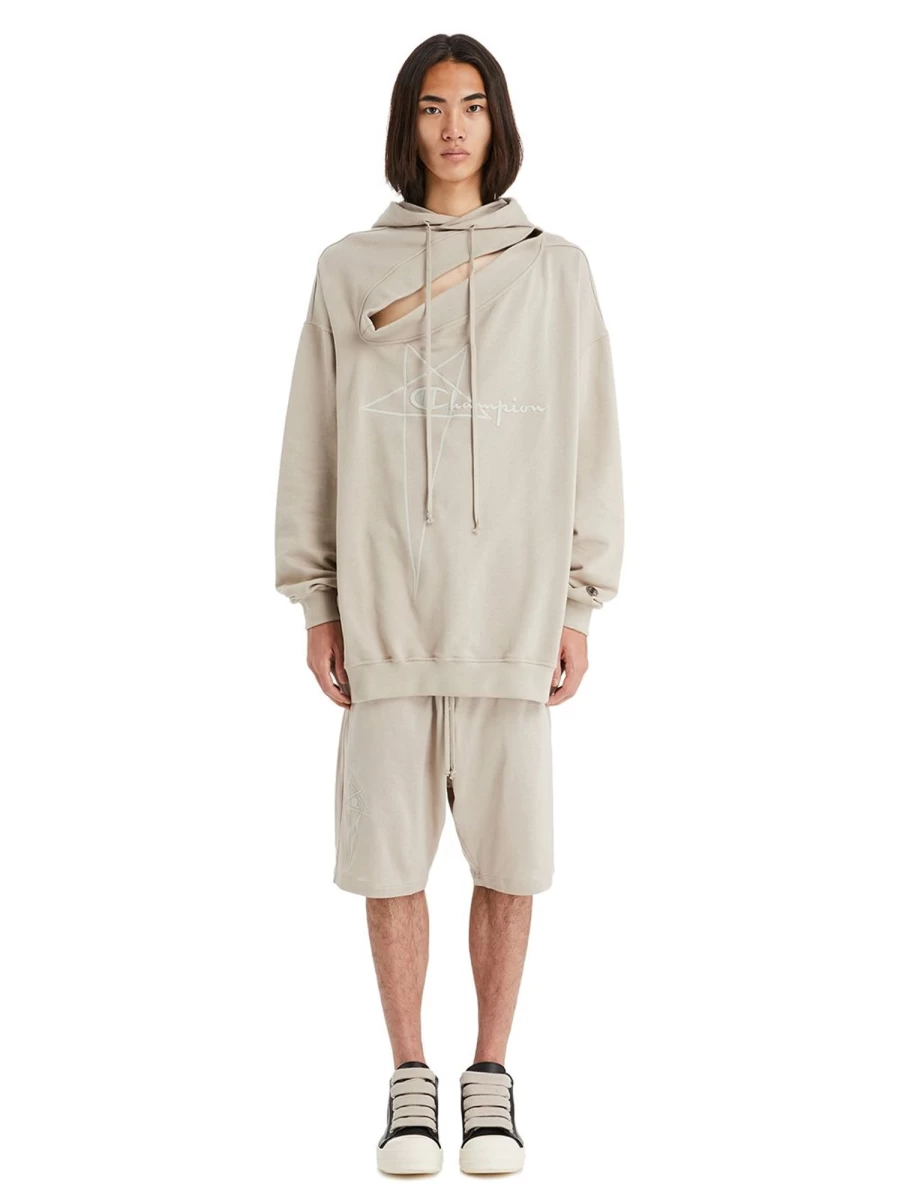 Rick Owens Tommy Hoodie Knitted Collaboration with Champion