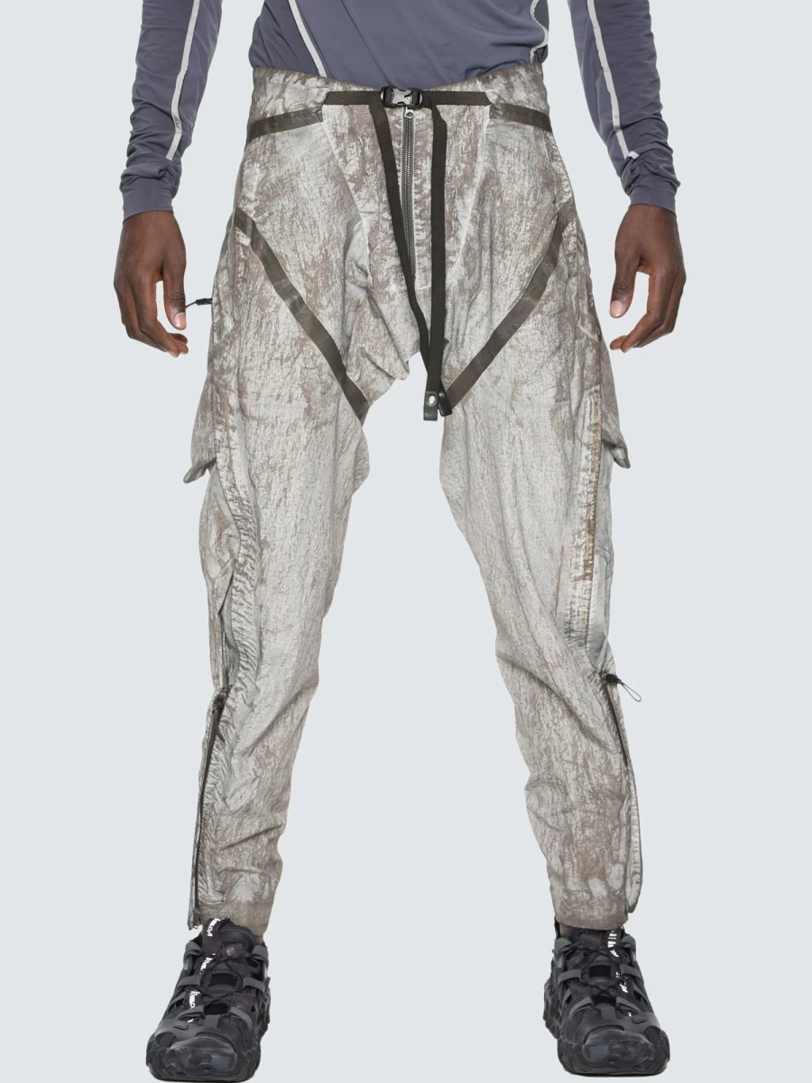 HAMCUS Eccaf Camo Military Geometric Print Panel Pants Tactical Cargo Trousers