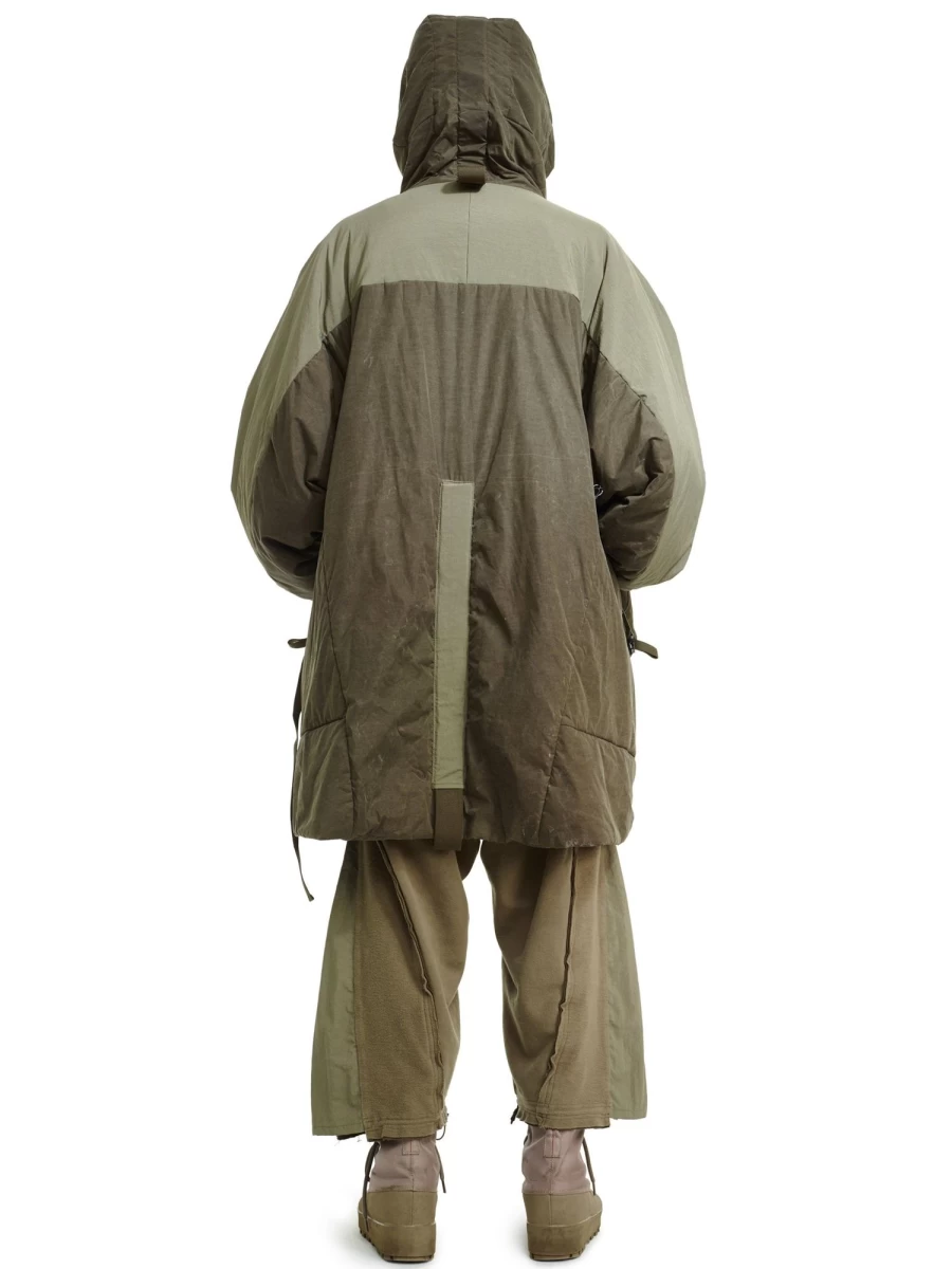 HAMCUS Geo Panel Layer Thermolite Quilted Long Coat - Insulated Winter Jacket for Men & Women