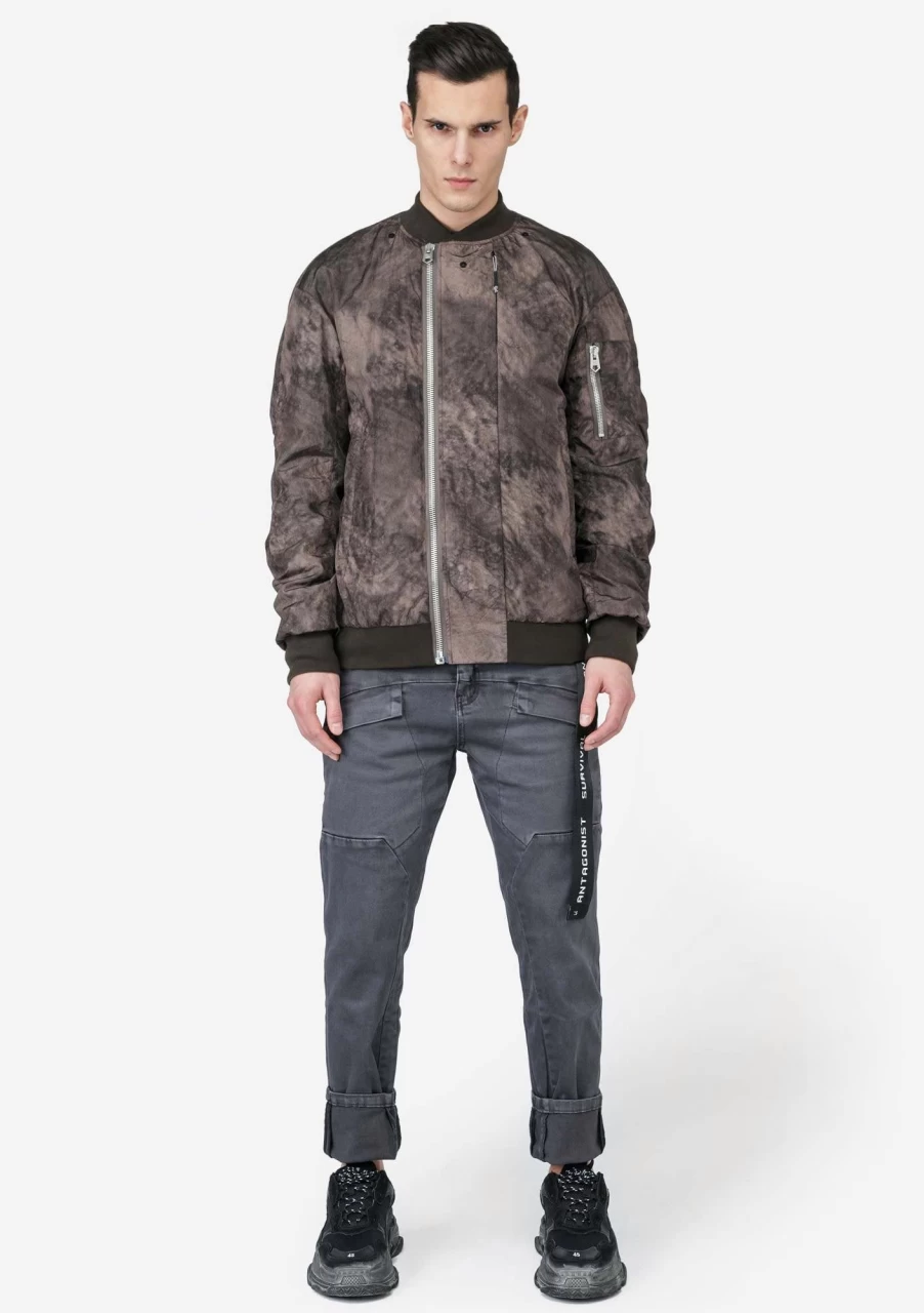 KRAKATAU Men's Bomber Jacket Escher Print Lightweight Waterproof Windbreaker