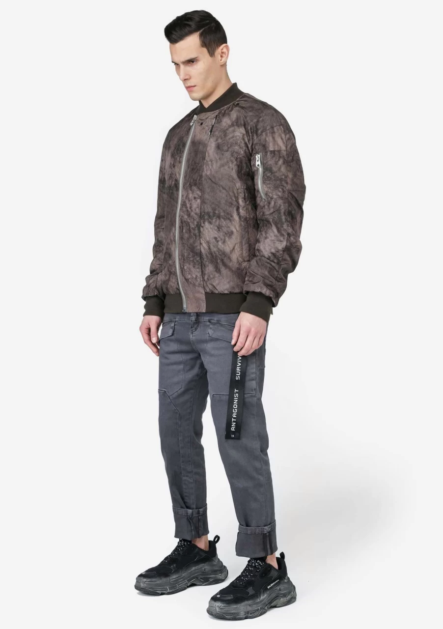 KRAKATAU Men's Bomber Jacket Escher Print Lightweight Waterproof Windbreaker