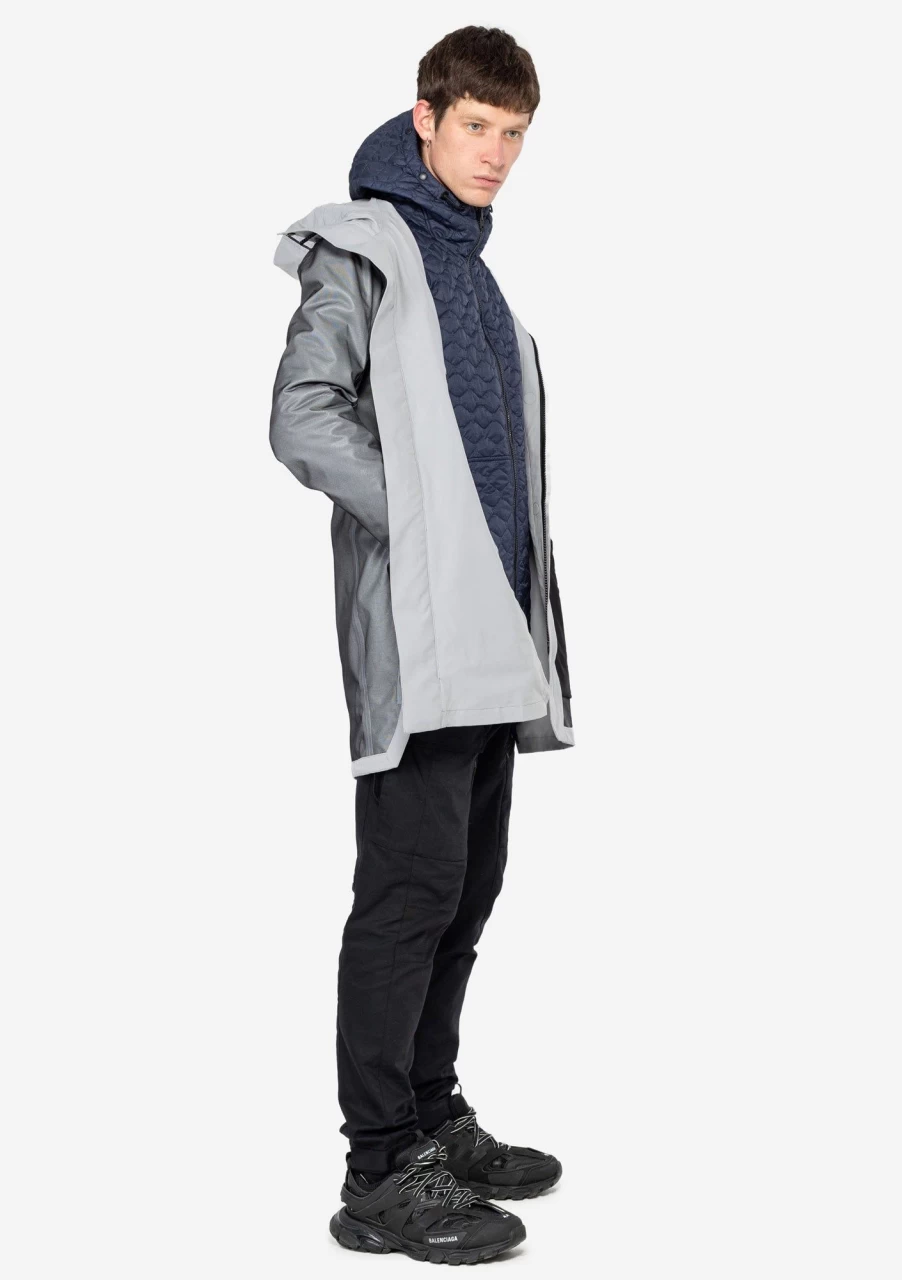 KRAKATAU Men's Liner Parka Jacket - Lightweight Waterproof Outerwear for All Seasons