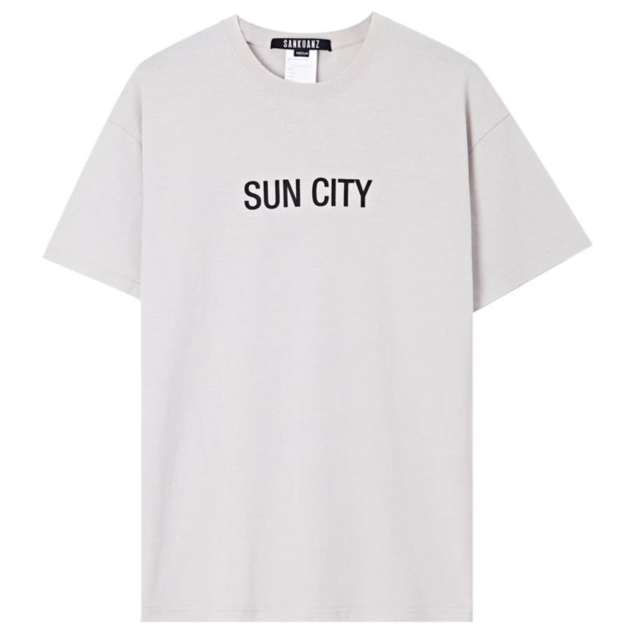 "SANKUANZ Sun City Graphic T-Shirt for Men - Stylish Cotton Tee with Unique Print"