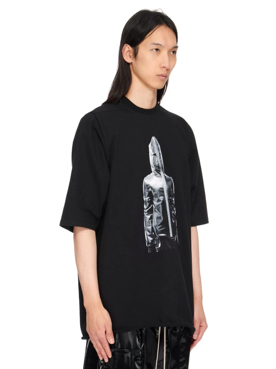 Rick Owens DRKSHDW SS23 Edfu Jumbo SS T-Shirt Black Heavy Cotton Jersey Men's Streetwear