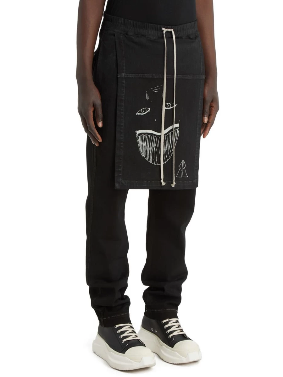 Rick Owens DRKSHDW Toothface Belas Distressed Denim Pants