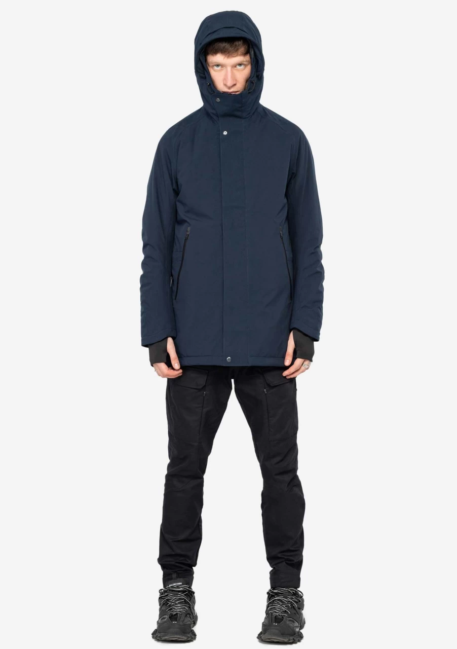 KRAKATAU Men's Technical Parka Jacket - Waterproof Outdoor Winter Coat with Durable DWR Finish