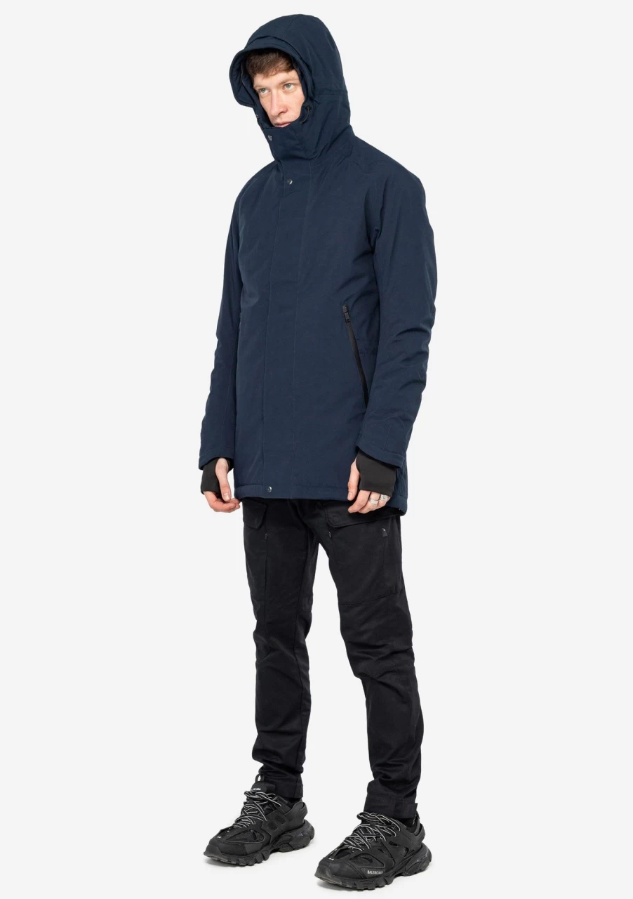 KRAKATAU Men's Technical Parka Jacket - Waterproof Outdoor Winter Coat with Durable DWR Finish