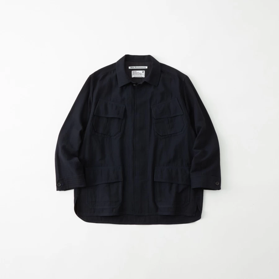 White Mountaineering BDU Jacket in Woven Twill - Military Style Utility Coat