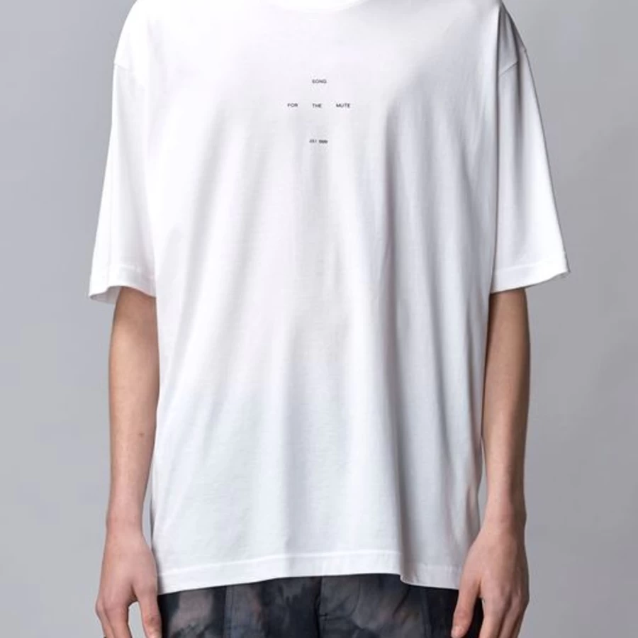 Song For The Mute 23.1 1999 Logo Oversized T-Shirt Men's Streetwear Cotton Tee