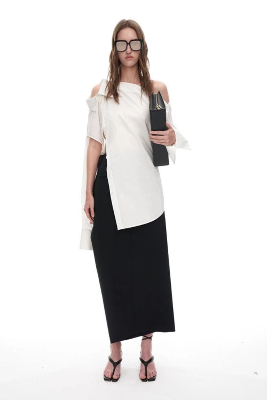 MAYALI Asymmetrical Collar Shirt - Unique Designer Women's Top for Fashion Trends
