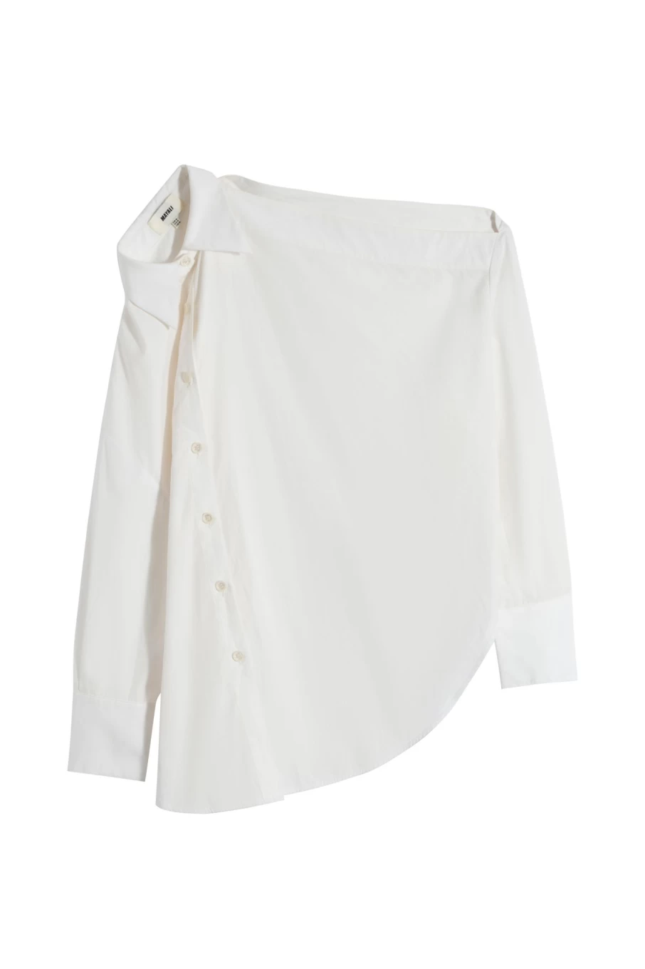 MAYALI Asymmetrical Collar Shirt - Unique Designer Women's Top for Fashion Trends