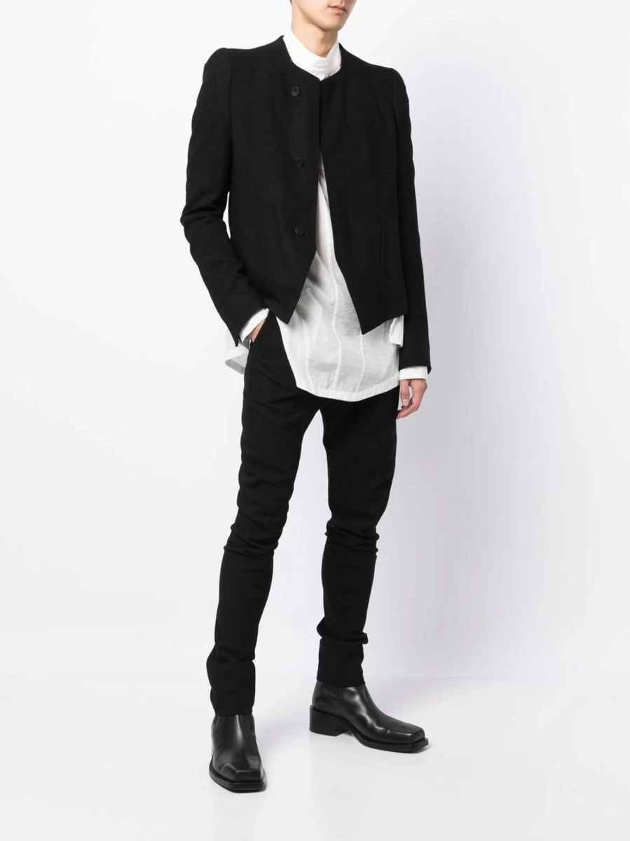 Julius_7 Black Prism Trousers - Stylish Men's Fashion Pants for Modern Wardrobe