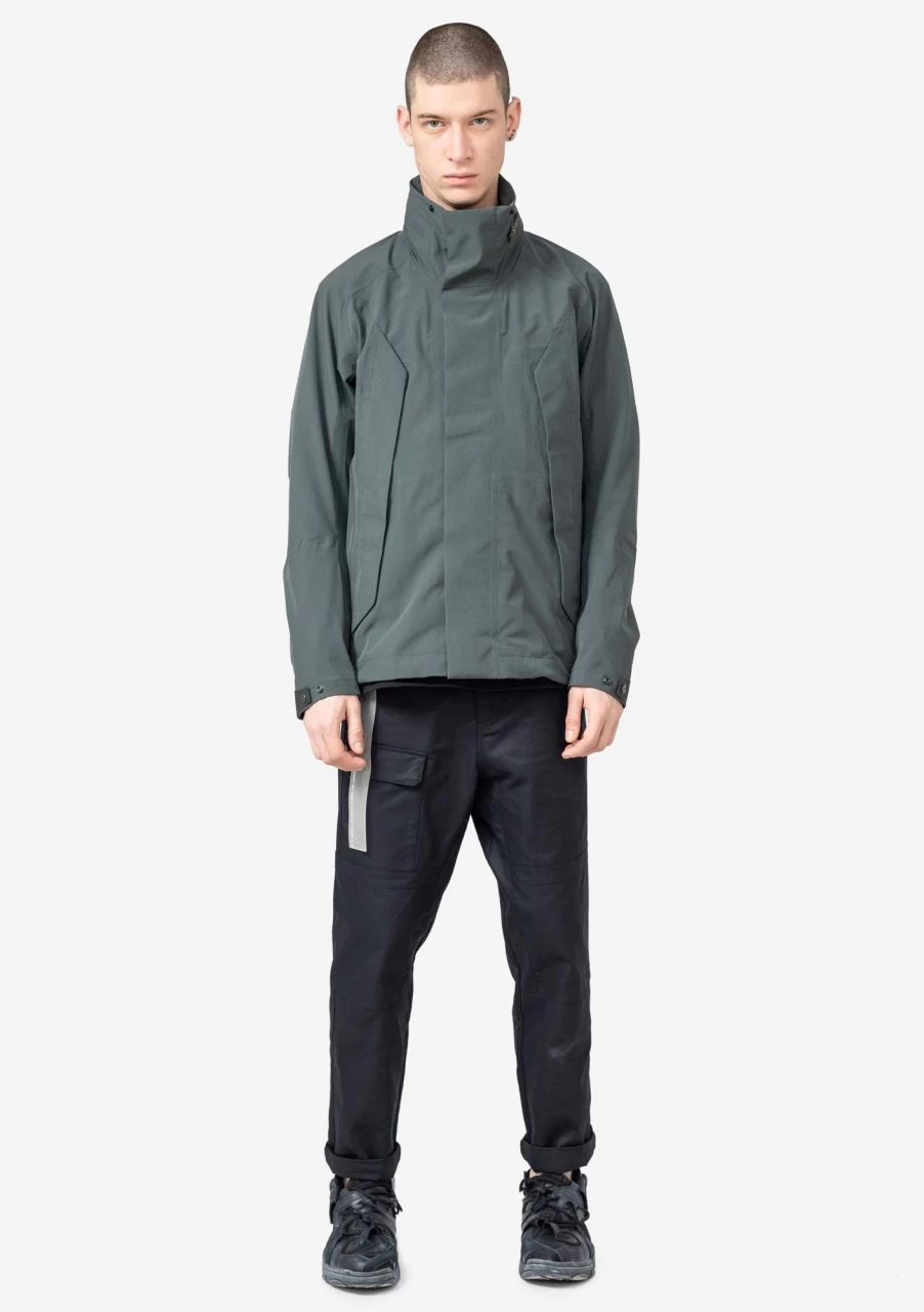 KRAKATAU Packable Hooded Storm Jacket - Lightweight Waterproof Windproof Travel Raincoat for Outdoor Adventures