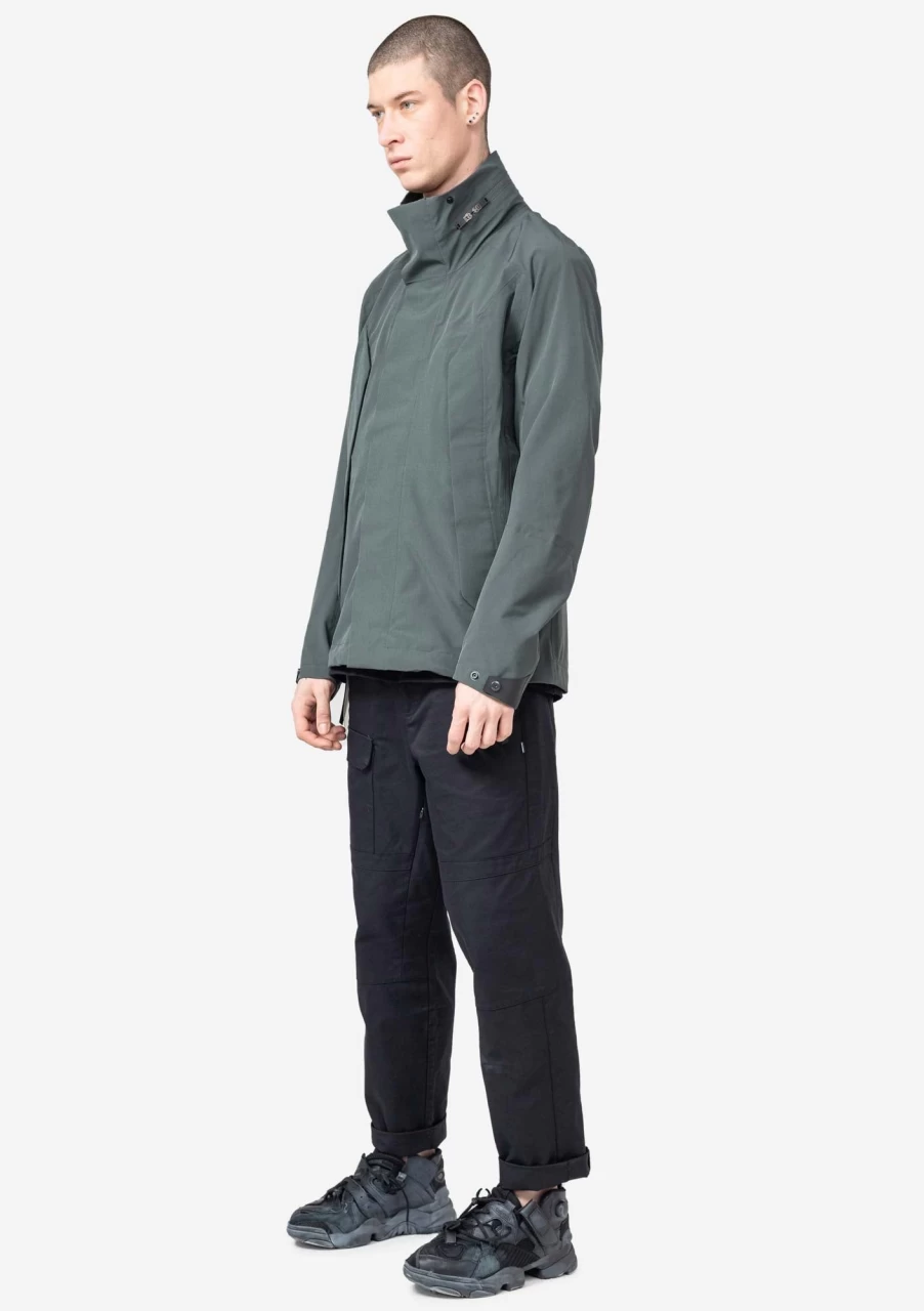 KRAKATAU Packable Hooded Storm Jacket - Lightweight Waterproof Windproof Travel Raincoat for Outdoor Adventures
