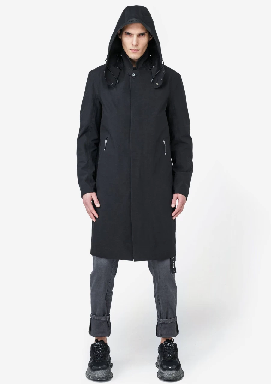 KRAKATU Hooded Trench Coat Bleriot - Waterproof Windbreaker with Detachable Hood for Men & Women