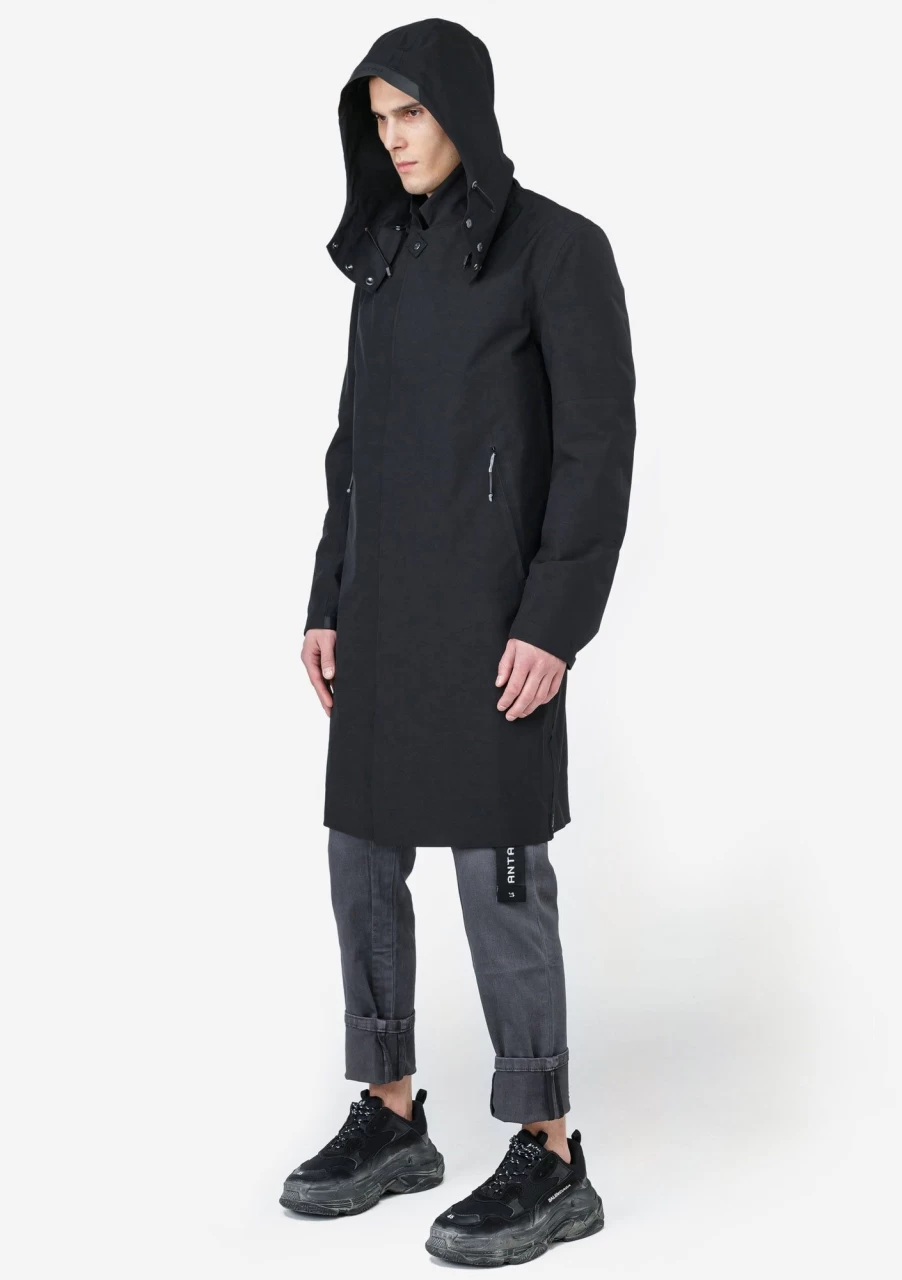 KRAKATU Hooded Trench Coat Bleriot - Waterproof Windbreaker with Detachable Hood for Men & Women