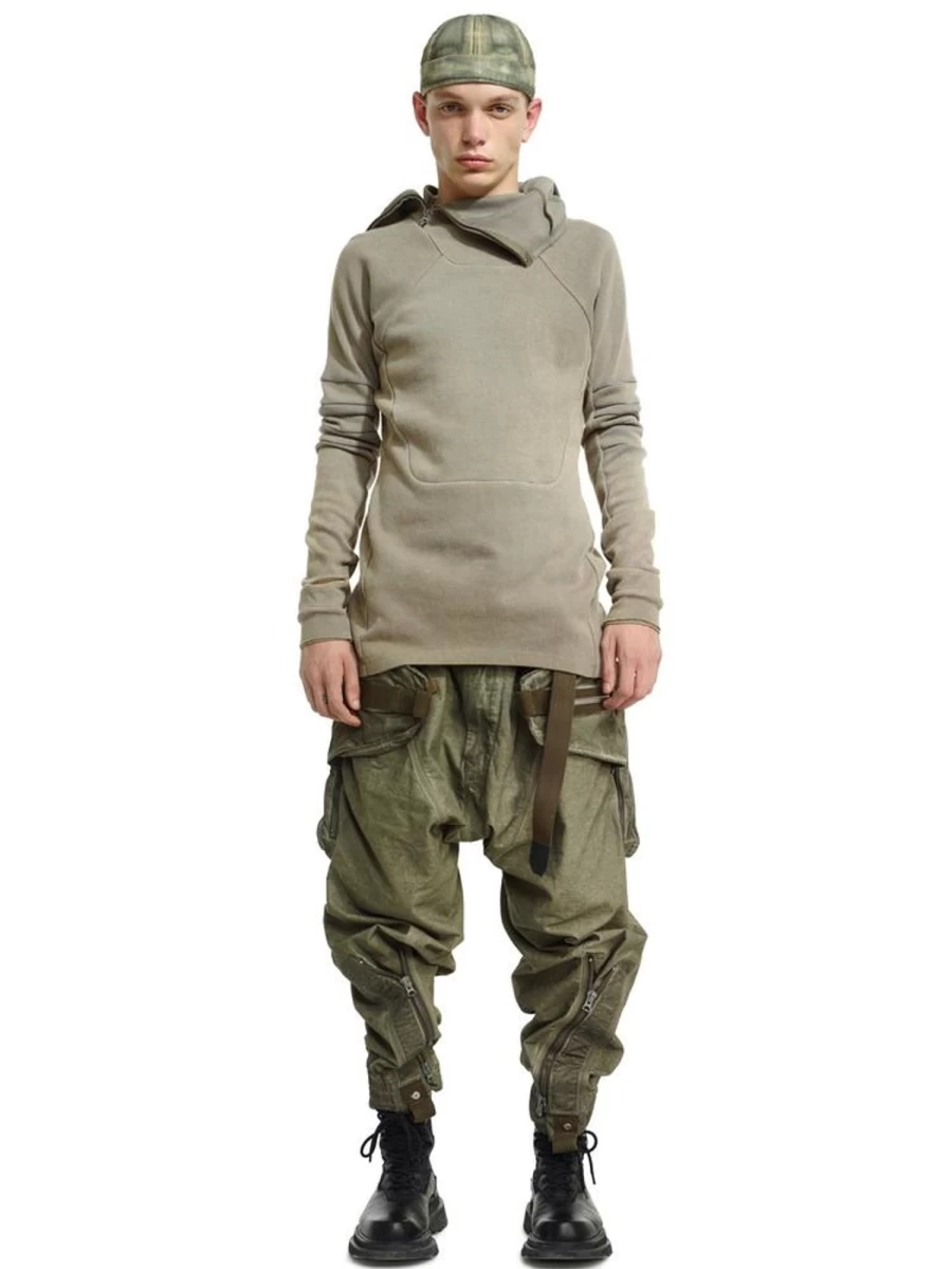 HAMCUS Camo Hood-Mask Pullover - Tactical Streetwear Hoodie with Adjustable Face Cover