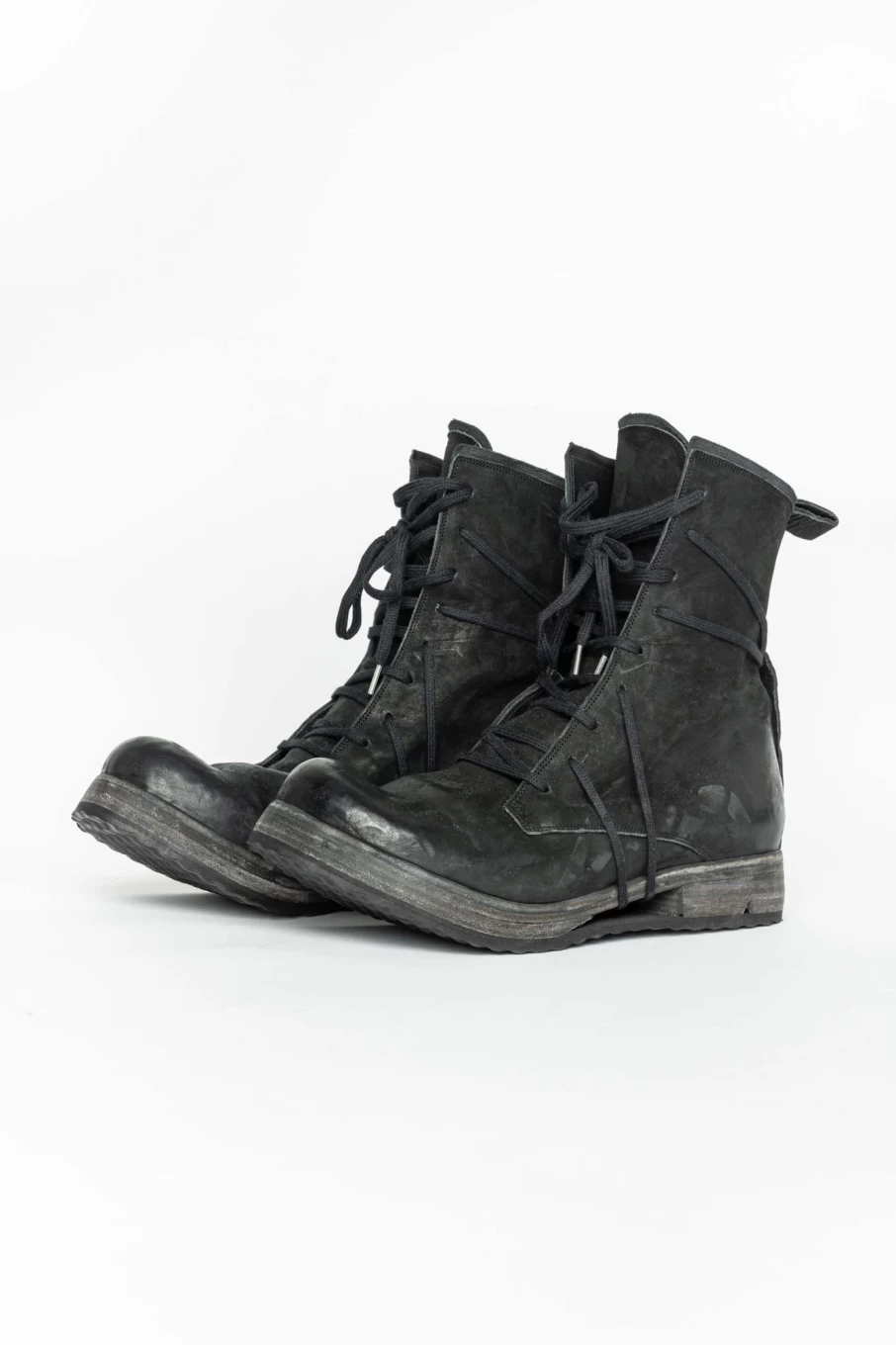 Boris Bidjan Saberi Black Horse Leather Boots - Men's Premium Leather Riding Boots