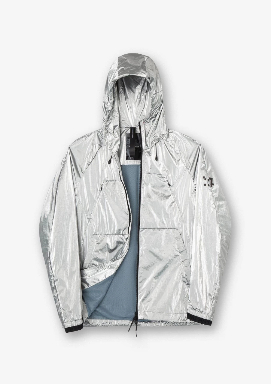 KRAKATAU Metallic Coated Windbreaker Jacket - Lightweight Water-Resistant Outdoor Coat for Men & Women