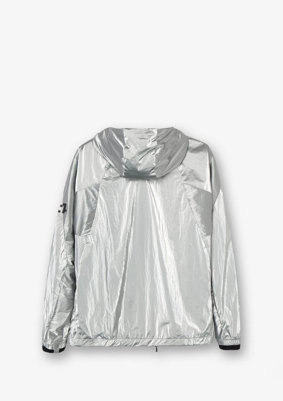 KRAKATAU Metallic Coated Windbreaker Jacket - Lightweight Water-Resistant Outdoor Coat for Men & Women