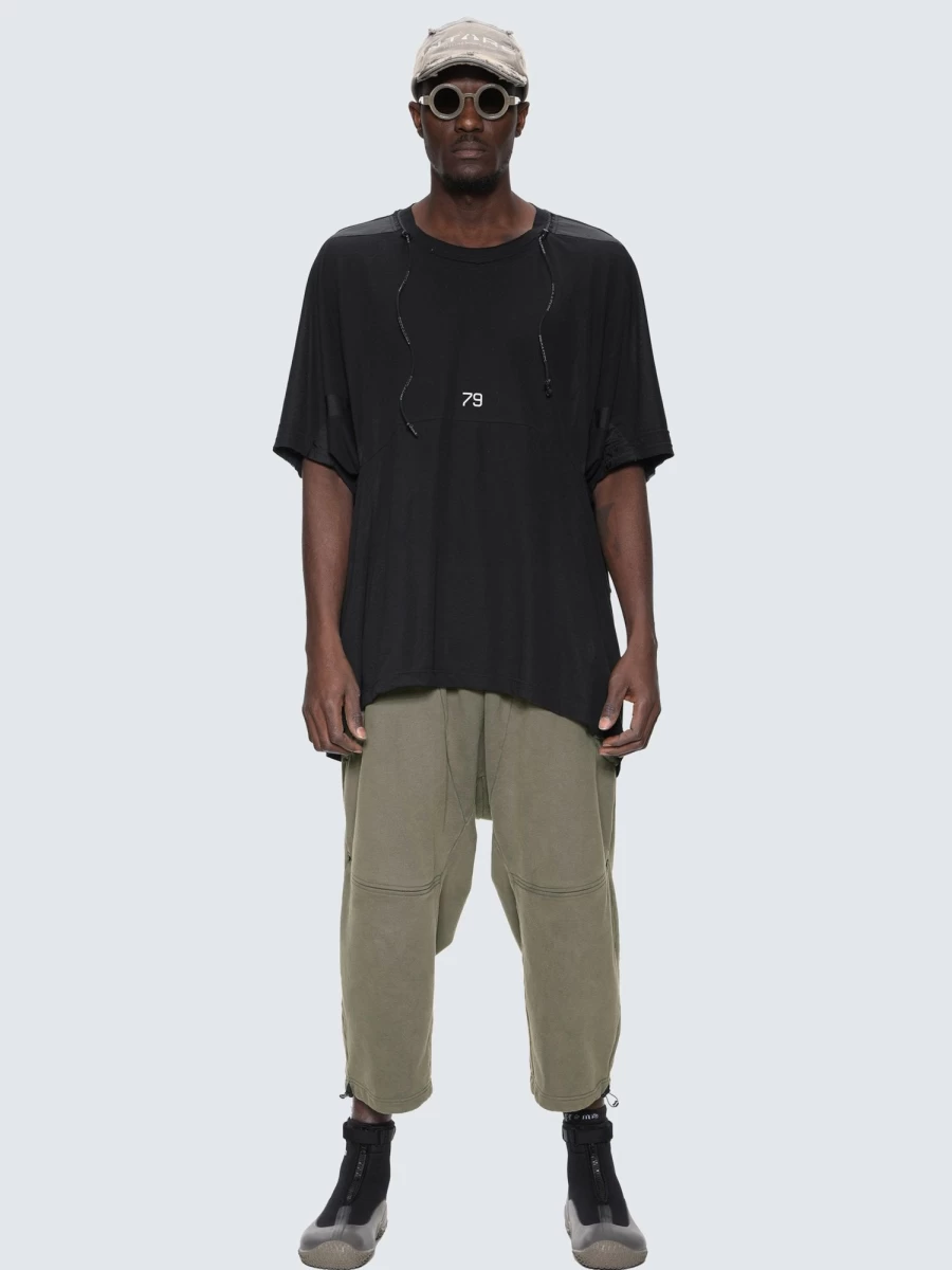 HAMCUS Floating Geo Panel Layer T-Shirt - Antares Corp Style Distressed Streetwear Top