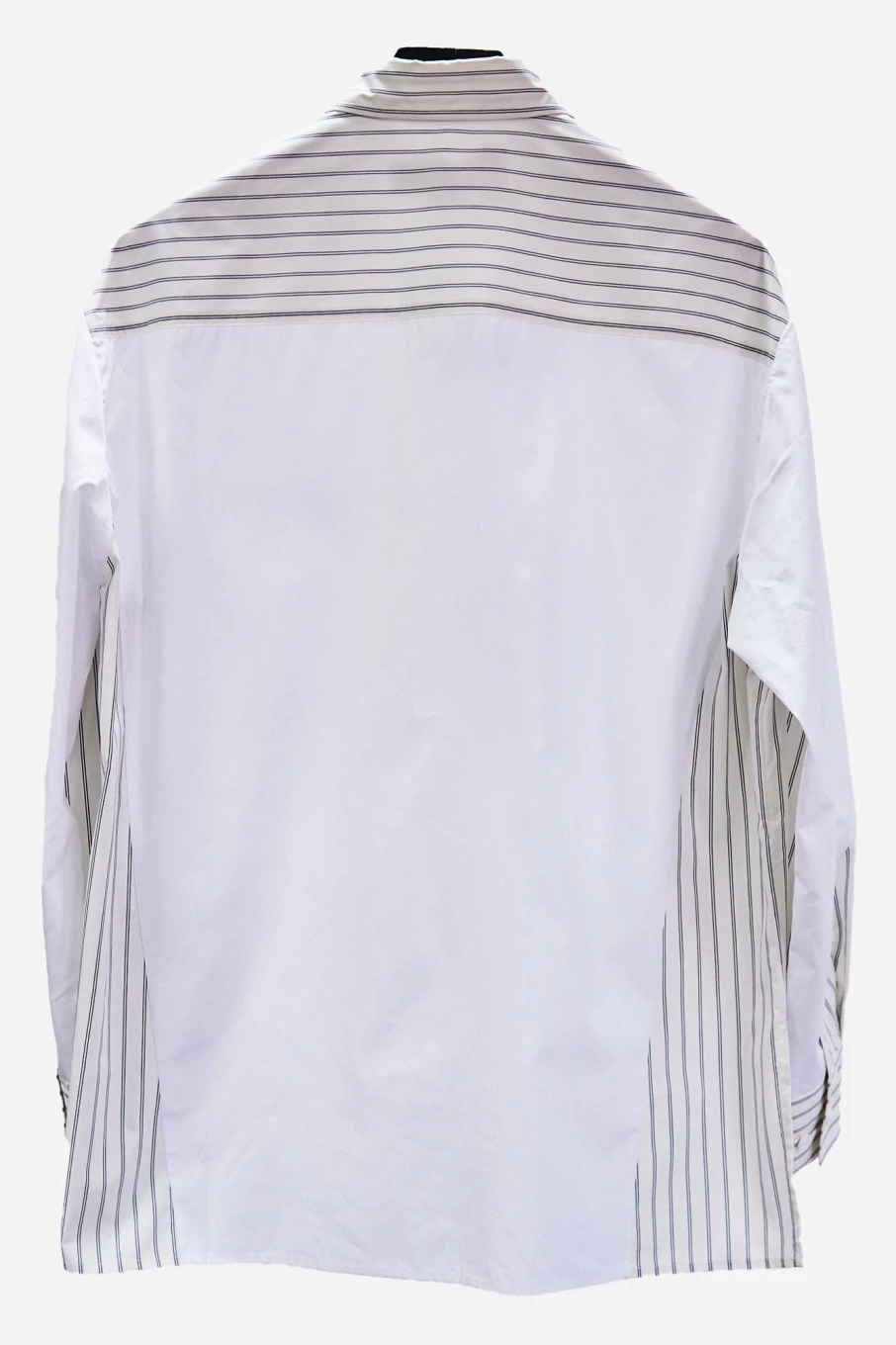 Feng Chen Wang Mixed Panel Oversized Shirt - Designer Collage Style Cotton Blend Top