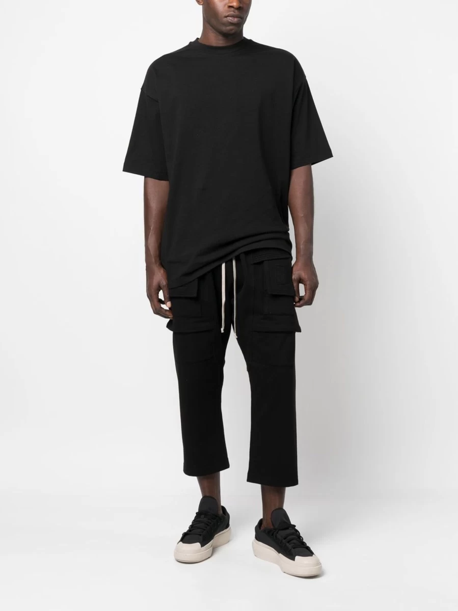 Rick Owens DRKSHDW Cropped Cargo Pants with Drawstring Waist