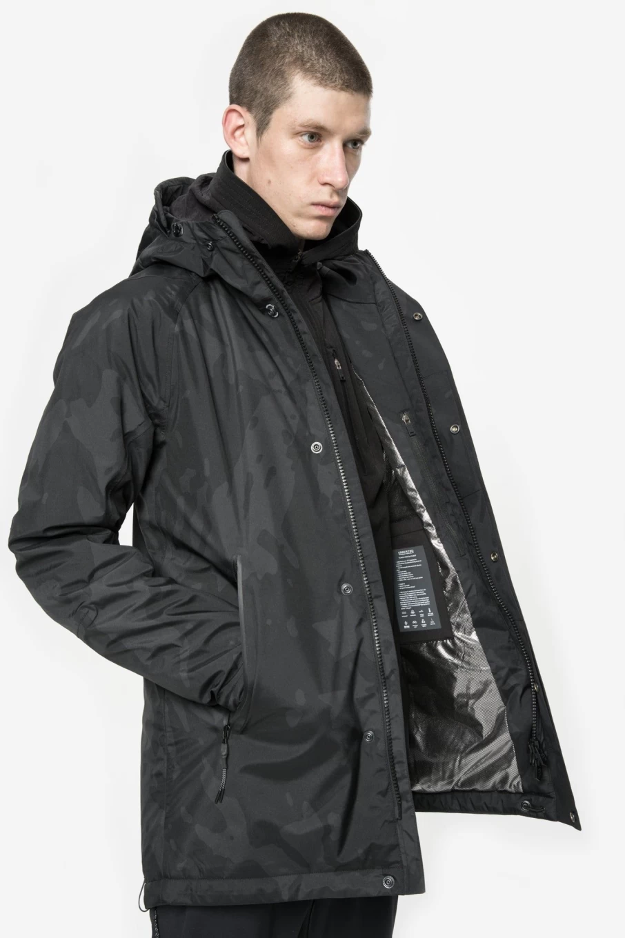 KRAKATAU Men's Technical Parka Dsup - Waterproof Winter Jacket for Outdoor Activities