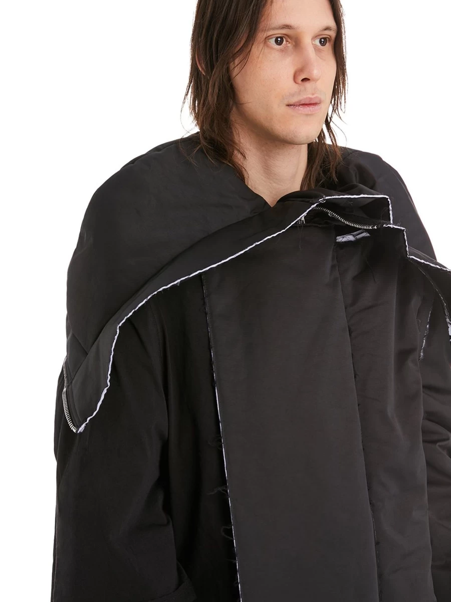 Rick Owens Woven Padded Coat - Sisyparka Style Winter Jacket