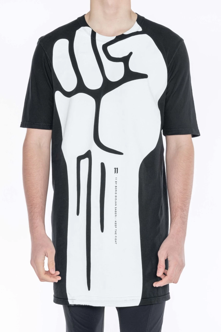 Boris Bidjan Saberi TS5 Fist Print Graphic T-Shirt - Limited Edition Streetwear Tee