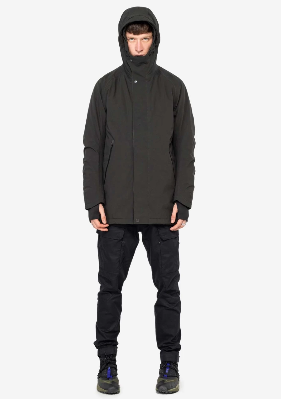 KRAKATAU Men's Technical Parka Jacket - Waterproof Winter Coat with Durable Dsup Fabric for Outdoor Activities