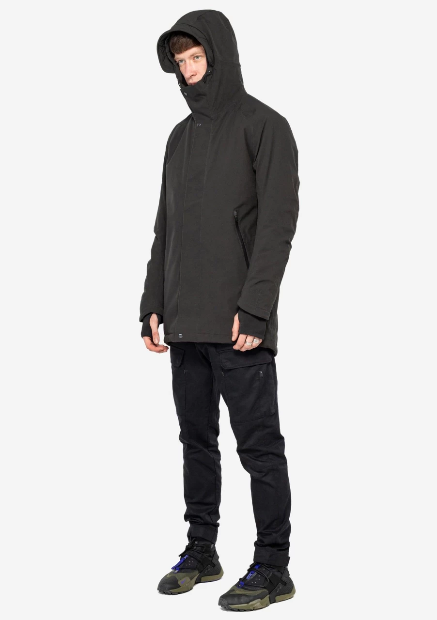 KRAKATAU Men's Technical Parka Jacket - Waterproof Winter Coat with Durable Dsup Fabric for Outdoor Activities