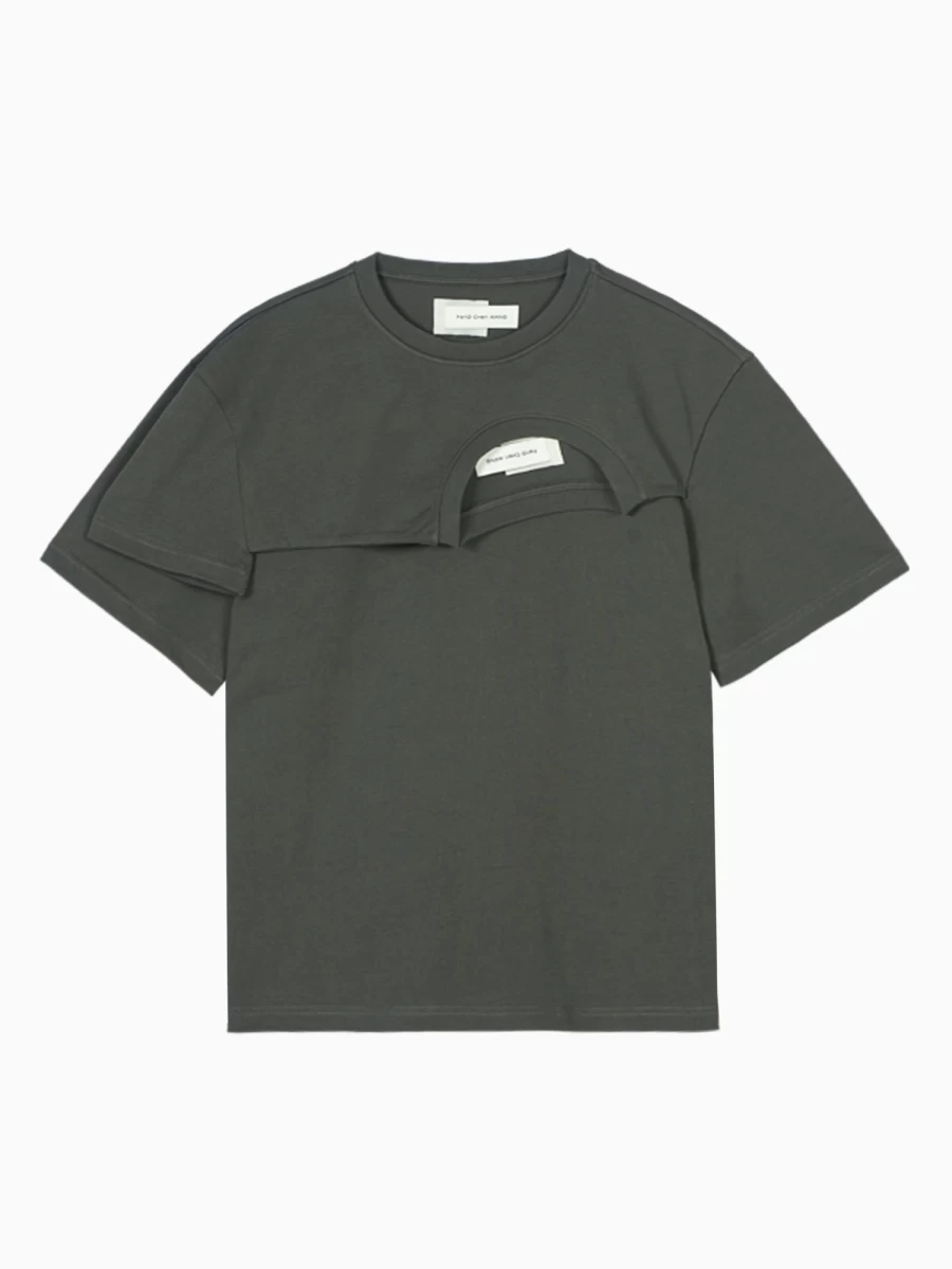 Feng Chen Wang Single Jersey Double Collar Cotton T-Shirt for Men and Women