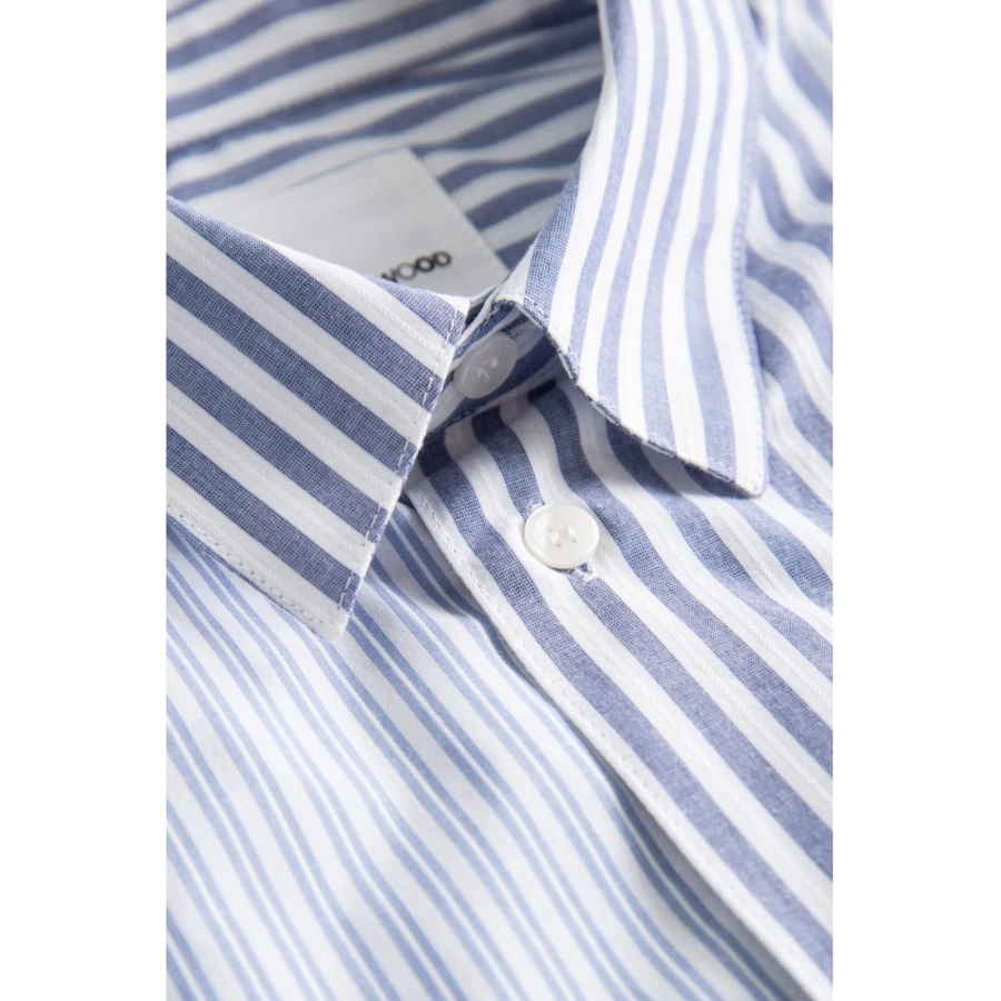 Wood Wood Men's Timothy Stripe Shirt - Classic Casual Button-Up Shirt with Striped Design