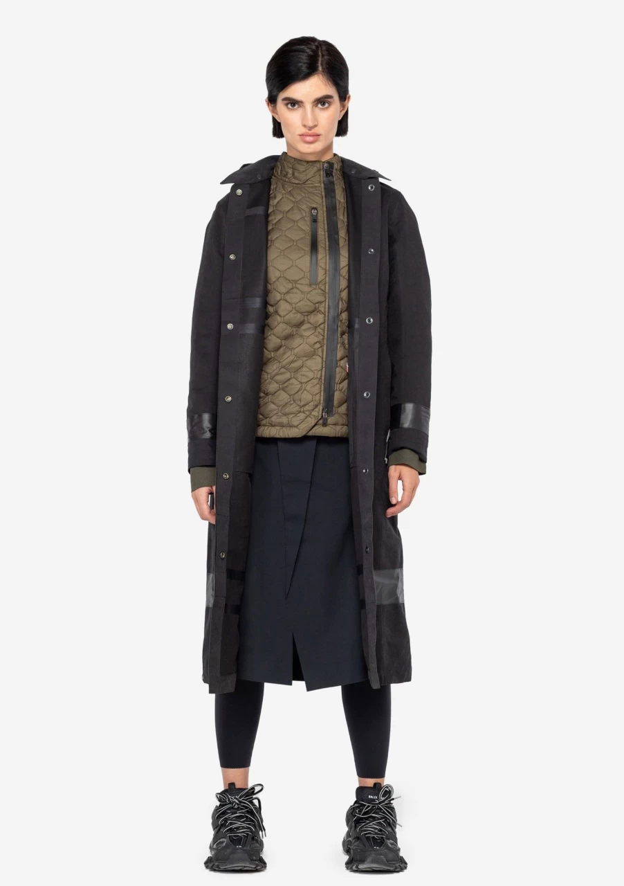 KRAKATU Men's Durable Microfiber Trench Coat - Lightweight Water-Resistant Dirac Style Outerwear