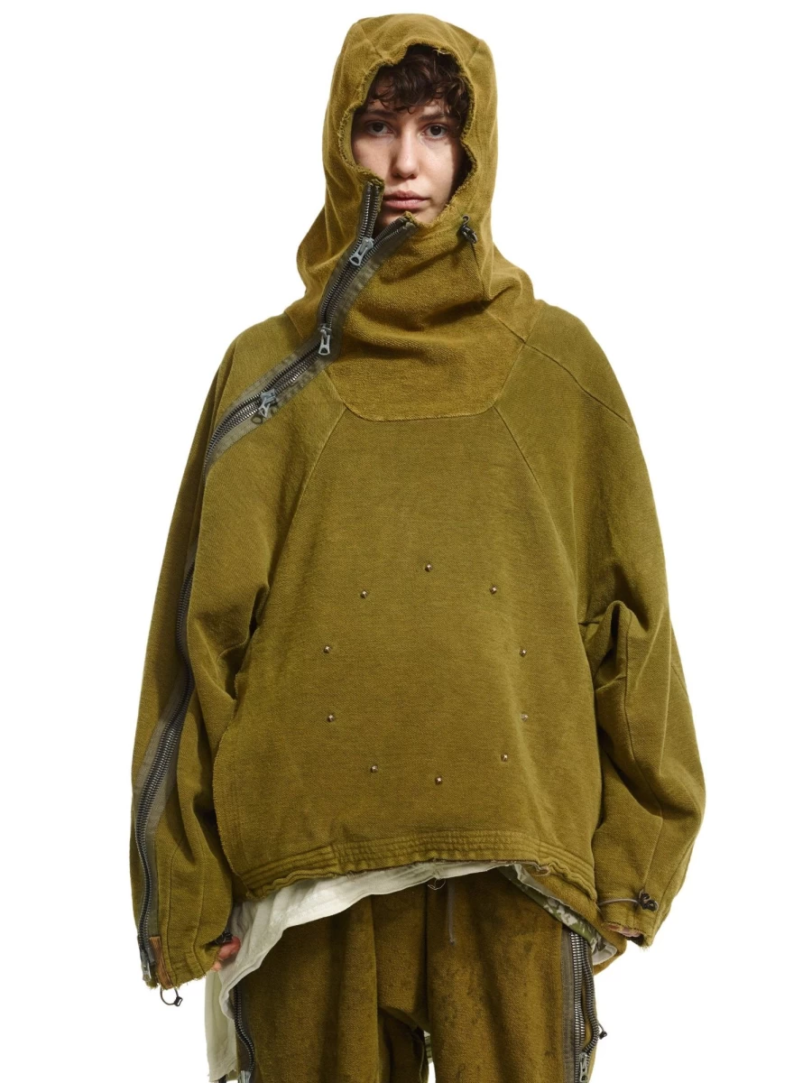 HAMCUS Monks Of The Void Storm Hoodie with Maya-Studs - Futuristic Streetwear Pullover