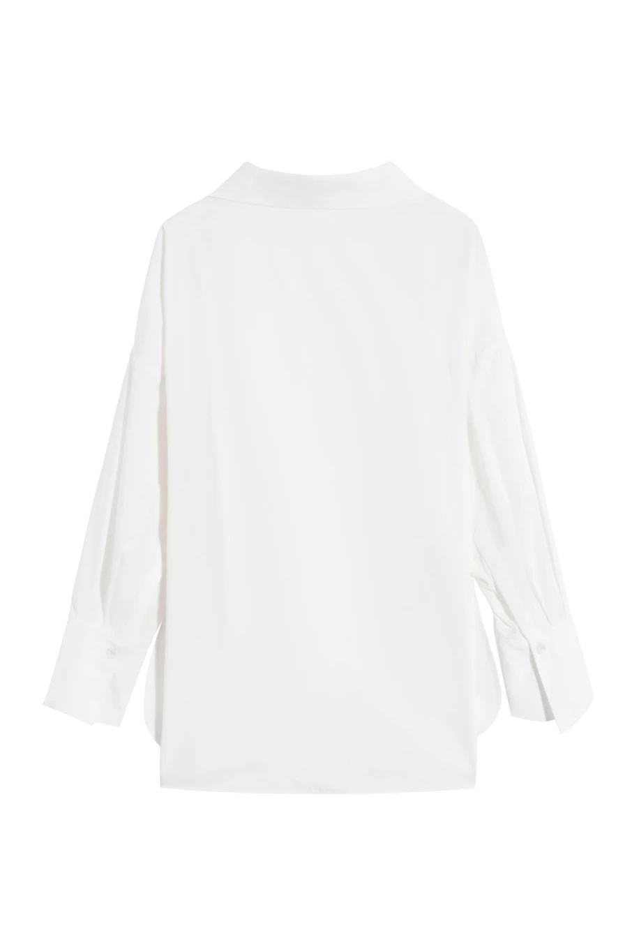 MAYALI Women's Elegant Long Sleeve Blouse with Lace Trim and Shoulder Pad Detail