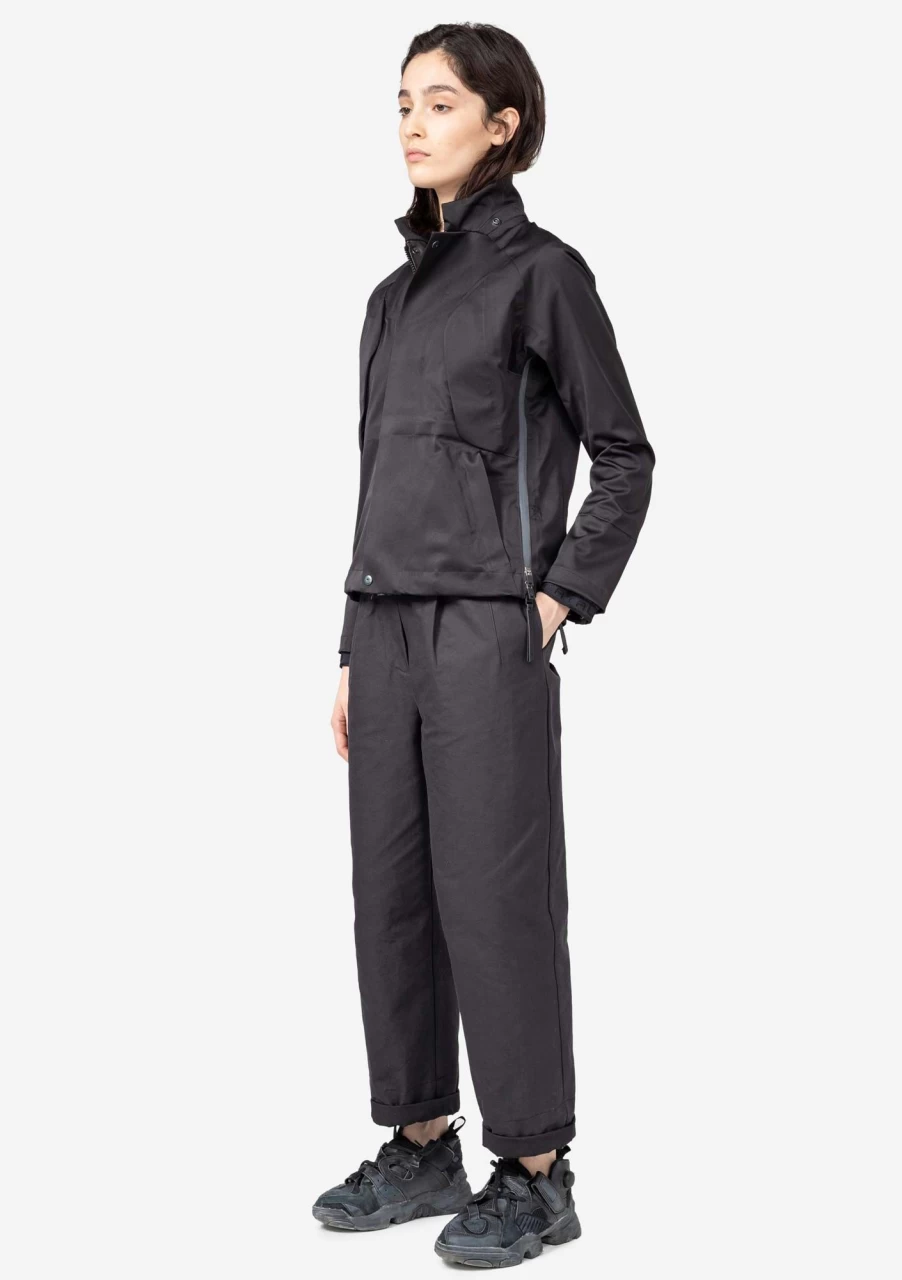 KRAKATAU Men's Removable Hood Storm Jacket - Waterproof Windbreaker for Outdoor Activities