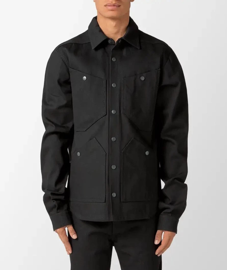 Rick Owens DRKSHDW Distressed Denim Shirt Jacket - Vintage Washed Oversized Fit
