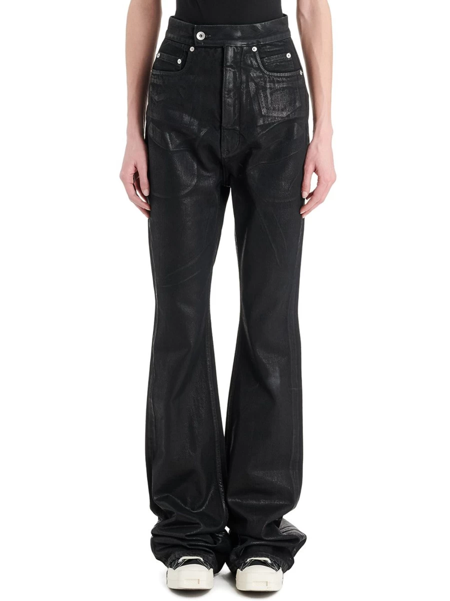 Rick Owens Bootcut Jeans for Men - Classic Denim Pants, Slim Fit, High-Quality Stretch Material