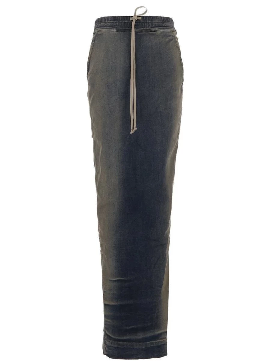 Rick Owens DRKSHDW Pillar Pull-On Skirt - Minimalist Black High-Waisted Streetwear Style