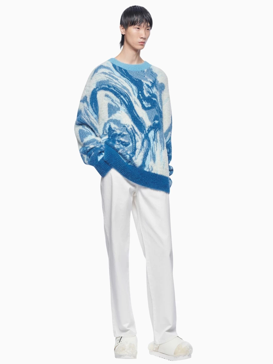 "Feng Chen Wang Landscape Knit Sweater - Premium Knitwear Collection"