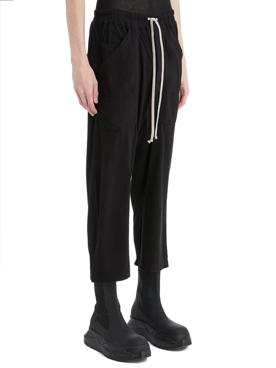 Rick Owens Phlegethon Cargo Pants Cropped Drawstring Military Style High-End Streetwear