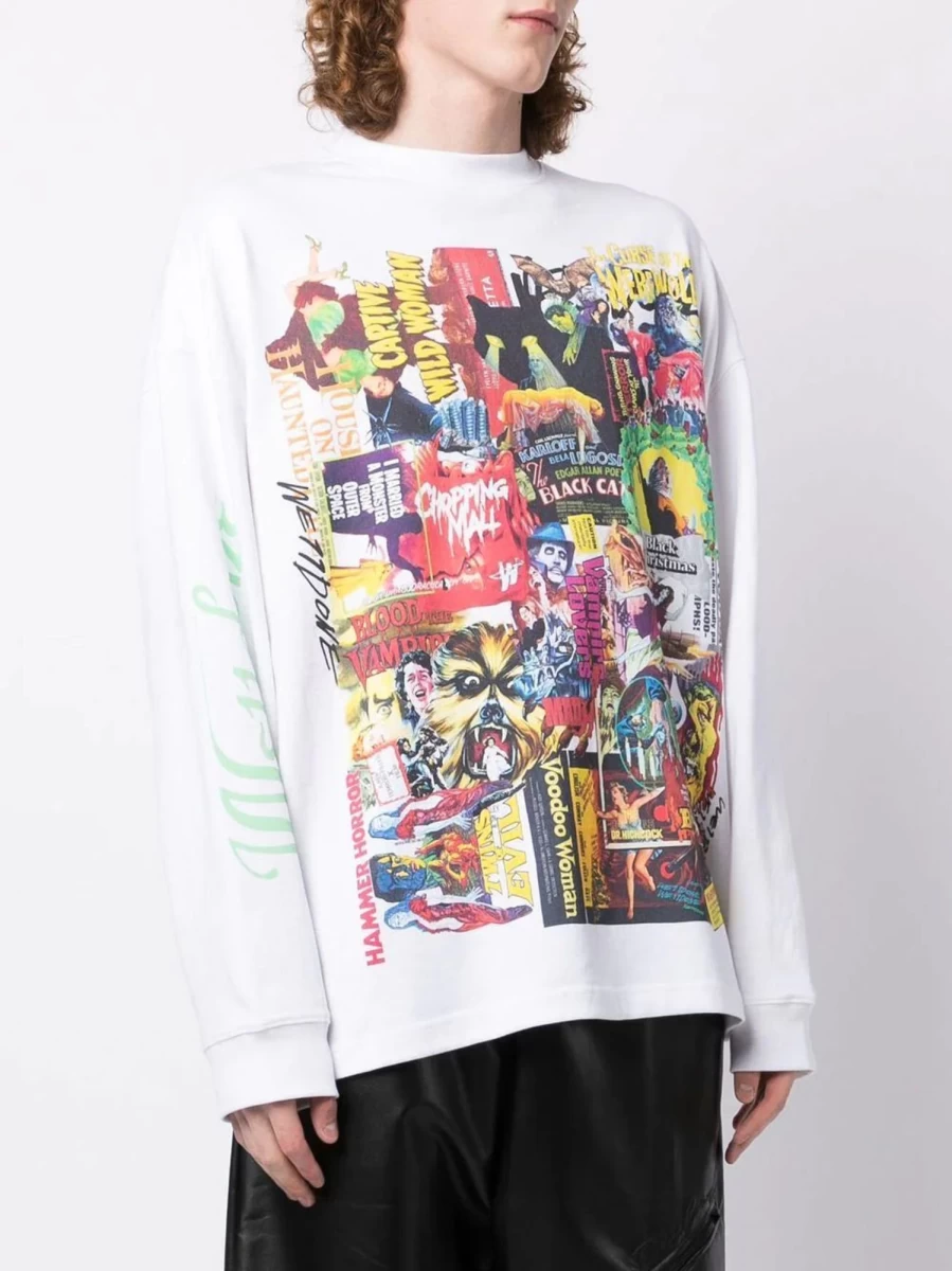 WE11DONE Horror Collage Graphic T-Shirt | Vintage Inspired Tee