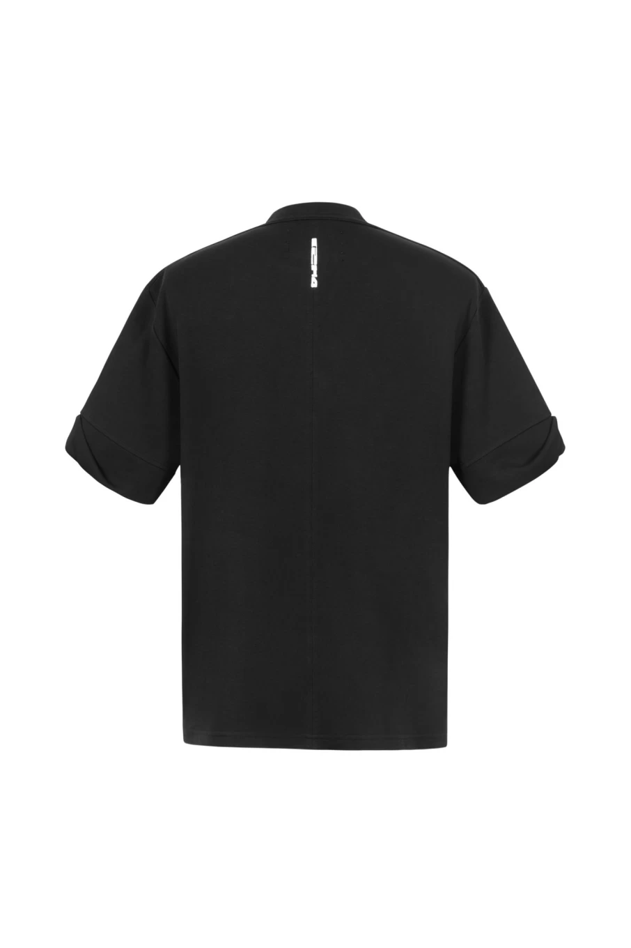 C2H4 Embroidered Graphic Rolled-Sleeve Cotton T-Shirt for Men and Women