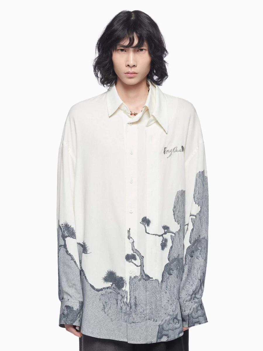 Feng Chen Wang Landscape Print Shirt - Stylish Designer Top for Men & Women