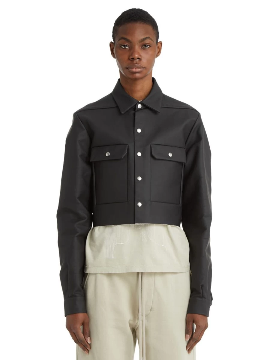 Rick Owens DRKSHDW Cropped Woven Jacket - Stylish Outershirt for Men & Women